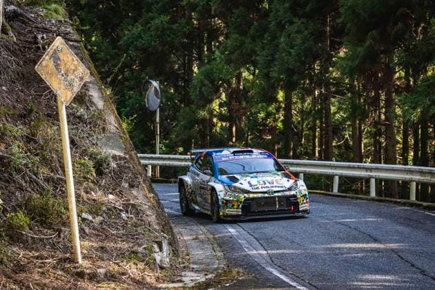 AUTO - WRC, Motorsport Rallye, WM - RALLY JAPAN 2025 22 Jan SOLANS, Rodrigo SANJUAN, Toyota Yaris Rally2, action during the 2025 Rally Japan, 13th round of the 2025 WRC World Rally Car Championship, from November 6 to 9, 2025 at Toyota, Aichi, Japan - ToyotaJapan  Copyright: xNikosxKatikisx