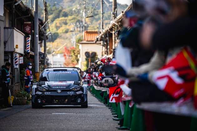 AUTO - WRC, Motorsport Rallye, WM - RALLY JAPAN 2025 18 Takamoto KATSUTA, Aaron JOHNSTON, Toyota GR Yaris Rally1, action during the 2025 Rally Japan, 13th round of the 2025 WRC World Rally Car Championship, from November 6 to 9, 2025 at Toyota, Aichi, Japan - ToyotaJapan  Copyright: xNikosxKatikisx