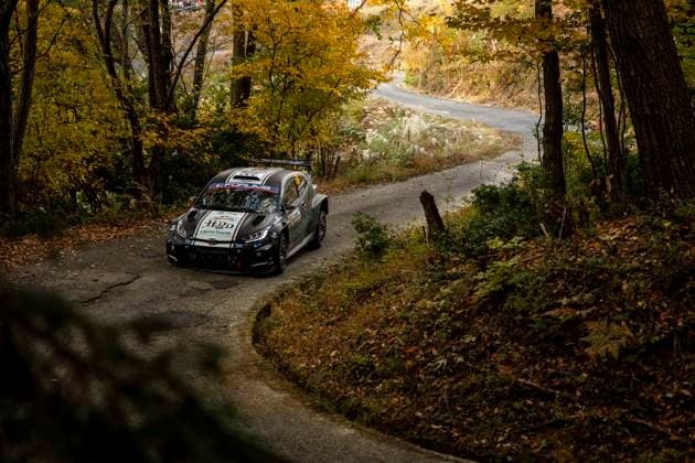 AUTO - WRC, Motorsport Rallye, WM - RALLY JAPAN 2025 26 Diego DOMÃNGUEZ SR., Fernando MUSSANO, Toyota Yaris Rally2, action during the 2025 Rally Japan, 13th round of the 2025 WRC World Rally Car Championship, from November 6 to 9, 2025 at Toyota, Aichi, Japan - ToyotaJapan  Copyright: xNikosxKatikisx