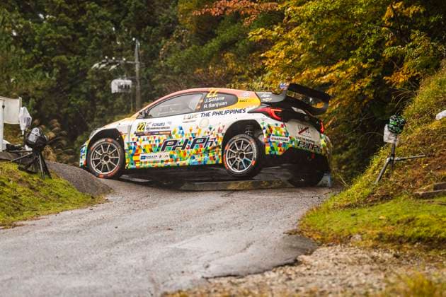 AUTO - WRC, Motorsport Rallye, WM - RALLY JAPAN 2025 22 Jan SOLANS, Rodrigo SANJUAN, Toyota Yaris Rally2, action during the 2025 Rally Japan, 13th round of the 2025 WRC World Rally Car Championship, from November 6 to 9, 2025 at Toyota, Aichi, Japan - ToyotaJapan  Copyright: xNikosxKatikisx