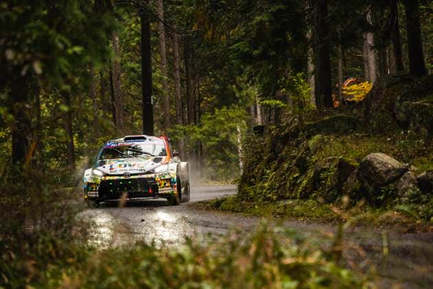AUTO - WRC, Motorsport Rallye, WM - RALLY JAPAN 2025 22 Jan SOLANS, Rodrigo SANJUAN, Toyota Yaris Rally2, action during the 2025 Rally Japan, 13th round of the 2025 WRC World Rally Car Championship, from November 6 to 9, 2025 at Toyota, Aichi, Japan - ToyotaJapan  Copyright: xNikosxKatikisx