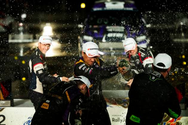 AUTO - WRC, Motorsport Rallye, WM - RALLY JAPAN 2025 Ghjuvanni ROSSI, Kylian SARMEZAN, Ford Fiesta Rally3, podium, portrait during the 2025 Rally Japan, 13th round of the 2025 WRC World Rally Car Championship, from November 6 to 9, 2025 at Toyota, Aichi, Japan - ToyotaJapan  Copyright: xNikosxKatikisx