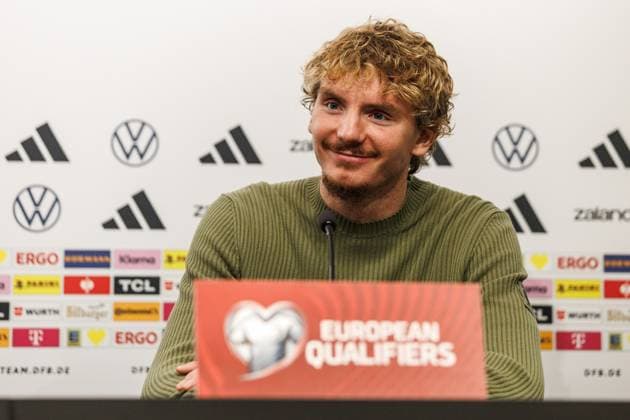 Nick Woltemade (Deutschland), Pressekonferenz, Luxemburg vs Deutschland, Fussball, WM Qualifikation Europa, 09. Spieltag, Saison 2025 2026, 13.11.2025 Luxemburg vs Deutschland, Fussball, WM Qualifikation Europa, 09. Spieltag, Saison 2025 2026, 13.11.2025 Copyright: xEibner-Pressefoto AlexanderxNeisx EP_ANS