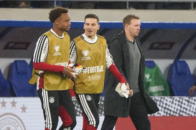 DFB Maenner Nationalmannschaft, Men national team, Nationalteam , WM 2026 Qualifikation, World Cup 2026 Qualifiers, luxembourg vs Deutschland, stade de Luxembourg Assan Ouedraogo, Said El Mala, Julian Nagelsmann Trainer, Coach Deutschland Aktion, Einzelbild,