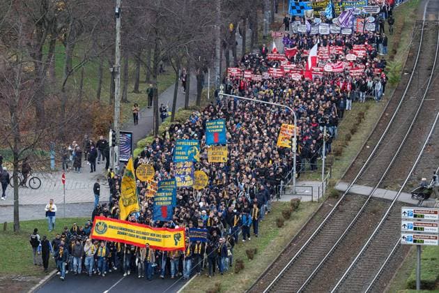 Fandemo am 16.11.2025 in Leipzig - Der Fußball ist sicher Ja zur Fankultur Demo