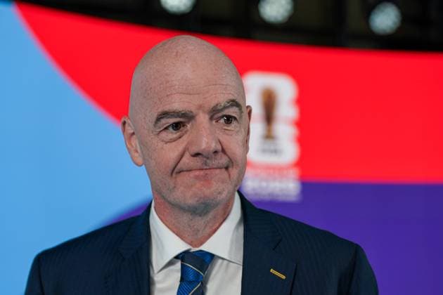 Fussball: FIFA WM-Qualifikation Europa 2025 26 Playoff-Auslosung Home of FIFA (Zürich, Schweiz): Gianni Infantino (FIFA Präsident) Zürich Kanton Zürich Schweiz Copyright: xJOERANxSTEINSIEKx