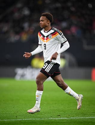 Fussball International Qualifikation WM 2026 in Leipzig Gruppe A 6. Spieltag Deutschland - Slowakei 17.11.2025 Assan Ouedraogo (Deutschland)