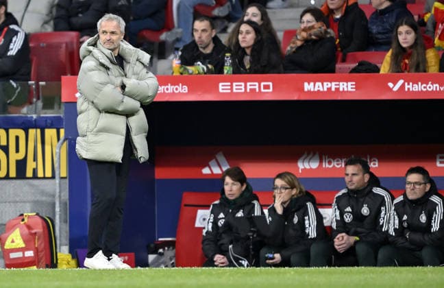 Spain v Germany - UEFA Women s Nations League 2025 Final Second Leg MADRID, SPAIN - DECEMBER 02: Head coach of Germany Christian Wuck during the UEFA Women s Nations League 2025 final second leg match between Spain and Germany at Estadio Metropolitano on December 02, 2025 in Madrid, Spain. Burak Akbulut Anadolu Madrid Spain. Editorial use only. Please get in touch for any other usage.  Copyright: x2025xAnadoluxBurakxAkbulutx