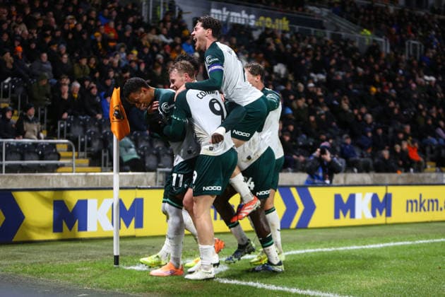 Hull City v Middlesbrough - Sky Bet Championship Middlesbrough celebrates the third goal during the Sky Bet Championship match between Hull City and Middlesbrough at the MKM Stadium in Kingston upon Hull, England, on December 5, 2025. Kingston upon Hull East Yorkshire United Kingdom  Copyright: xMIxNewsx originalFilename:fletcher-hullcity251205_npOzE