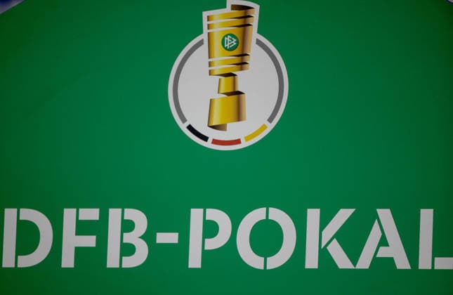 Hamburg, 3. Dezember 2025 - Fußball, DFB-Pokal 2025 26, Hamburger SV - Holstein Kiel: Logo des DFB-Pokal DFL REGULATIONS PROHIBIT ANY USE OF PHOTOGRAPHS AS IMAGE SEQUENCES AND OR QUASI-VIDEO.