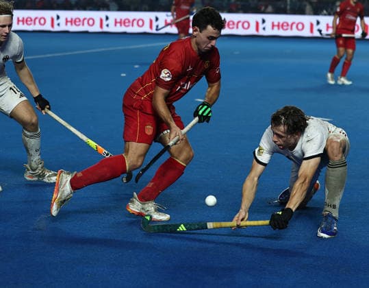 FIH Junior Hockey World Cup 2025 FIH Hockey Men s Junior World Cup Tamil Nadu 2025 10th Dec 2025 Germany, Spain and India finish first, second and third respectively at the FIH Final Cup ceremony. Chennai Mayor Radhakrishnan Stadium India Copyright: xSeshadrixSukumarx