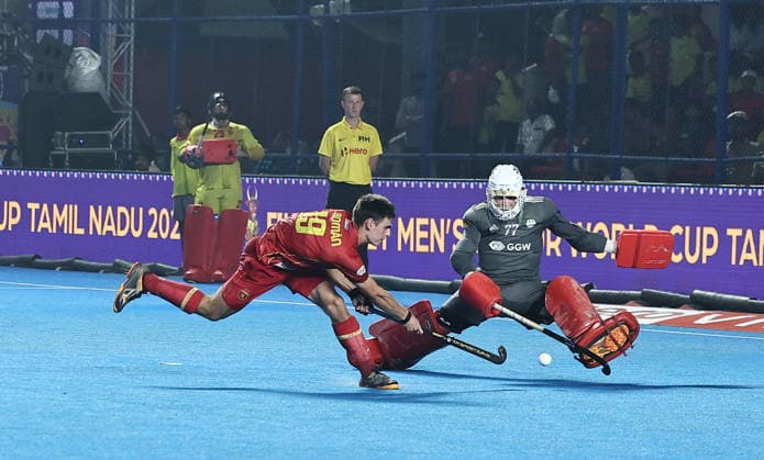 FIH Junior Hockey World Cup 2025 FIH Hockey Men s Junior World Cup Tamil Nadu 2025 10th Dec 2025 Germany, Spain and India finish first, second and third respectively at the FIH Final Cup ceremony. Chennai Mayor Radhakrishnan Stadium India Copyright: xSeshadrixSukumarx
