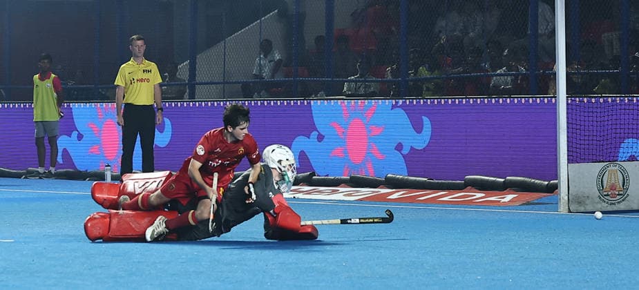 FIH Junior Hockey World Cup 2025 FIH Hockey Men s Junior World Cup Tamil Nadu 2025 10th Dec 2025 Germany, Spain and India finish first, second and third respectively at the FIH Final Cup ceremony. Chennai Mayor Radhakrishnan Stadium India Copyright: xSeshadrixSukumarx