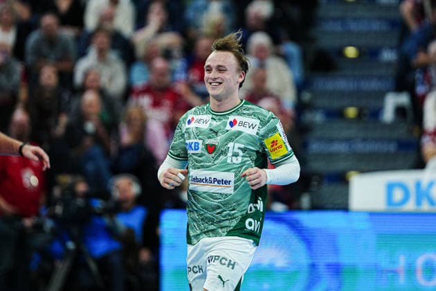 Tobias Schjoelberg Groendahl (Fuechse Berlin, 15) GER, SG Flensburg-Handewitt vs. Fuechse Berlin, Handball, Bundesliga, Spieltag 16, Saison 2026 2026, 11.12.2025 GER, SG Flensburg-Handewitt vs. Fuechse Berlin, Handball, Bundesliga, Spieltag 16, Saison 2026 2026, 11.12.2025 Flensburg Copyright: xEibner-Pressefoto MarcelxvonxFehrnx EP_MFN