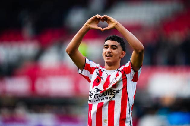 Eredivisie: Sparta Rotterdam v sc Heerenveen Rotterdam - Ayoub Oufkir of Sparta Rotterdam during the sixteenth round of the 2025 2026 Eredivisie season. The match is set between Sparta Rotterdam and sc Heerenveen at Het Kasteel on 14 December 2025 in Rotterdam, The Netherlands. (VK Sportphoto Danny de Groot) Copyright: xDannyxdexGrootx