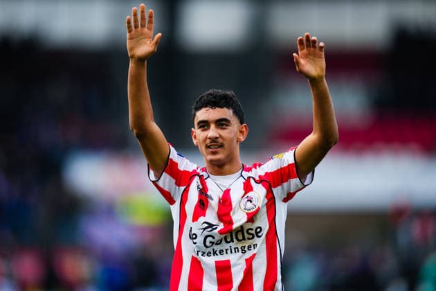 Eredivisie: Sparta Rotterdam v sc Heerenveen Rotterdam - Ayoub Oufkir of Sparta Rotterdam during the sixteenth round of the 2025 2026 Eredivisie season. The match is set between Sparta Rotterdam and sc Heerenveen at Het Kasteel on 14 December 2025 in Rotterdam, The Netherlands. (VK Sportphoto Danny de Groot) Copyright: xDannyxdexGrootx