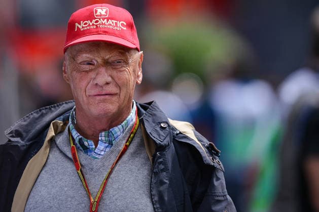 Formel 1 - GP Österreich Der ehemalige österreichische Formel-1-Rennfahrer und Weltmeister Niki Lauda (1949 - 2019), aufgenommen am 21.06.2014 im Fahrerlager des Red Bull Ring in Spielberg (Steiermark). Der Große Preis von Osterreich 2014 fand am 22. Juni 2014 statt.