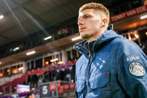ROTTERDAM , 17-12-2025 , Sparta stadium ˜Het Kasteel™ , season 2025 2026 , Dutch KNVB Beker football , match between Excelsior Maasluis and Ajax , picture shows Ajax player Anton Gaaei Excelsior Maassluis - Ajax (cup)  x200242148x Copyright: