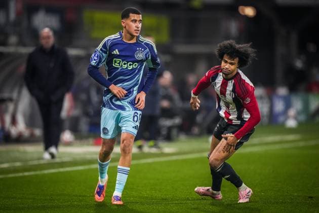 ROTTERDAM , 17-12-2025 , Sparta stadium ˜Het Kasteel™ , season 2025 2026 , Dutch KNVB Beker football , match between Excelsior Maasluis and Ajax , picture shows Ajax player Abdellah Ouazane Excelsior Maassluis - Ajax (cup)  x200249149x Copyright: