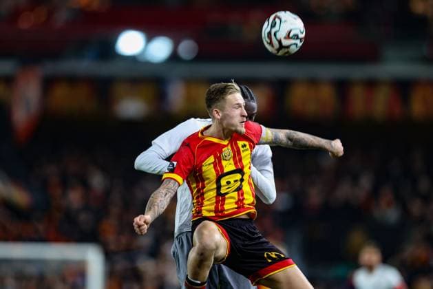 Mechelen s Fredrik Hammar pictured in action during a soccer match between KV Mechelen and FCV Dender EH, Saturday 27 December 2025 in Mechelen, on day 20 of the 2025-2026 Jupiler Pro League first division of the Belgian championship. BRUNOxFAHY  x151782935x