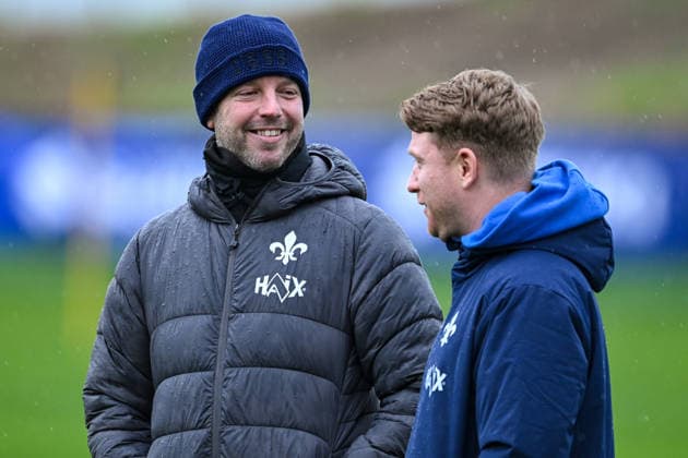 Florian Kohfeldt (SV Darmstadt 1898, Trainer) und Paul Fernie (SV Darmstadt 98, Sportdirektor) beim Training, ESP, SV Darmstadt 98, Fussball, 2. Bundesliga, Trainingslager in El Saler, 2. Tag, 05.01.2026. ESP, SV Darmstadt 98, Fussball, 2. Bundesliga, Trainingslager in El Saler, 2. Tag El Saler Copyright: xEibner-Pressefoto FlorianxWiegandx EP_FWD