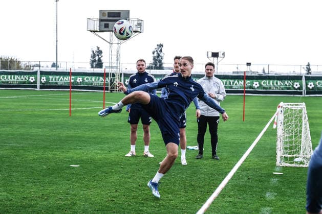 Fussball, 3.Liga Saison 2025 2026 Training MSV Duisburg Trainingslager MSV Duisburg 07.01.2026, Titanic Deluxe Golf Belek Florian Krüger (MSV Duisburg, 26) Belek Titanic Deluxe Golf Belek Türkei