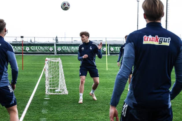 Fussball, 3.Liga Saison 2025 2026 Training MSV Duisburg Trainingslager MSV Duisburg 07.01.2026, Titanic Deluxe Golf Belek Andy Visser (MSV Duisburg, 30) Belek Titanic Deluxe Golf Belek Türkei