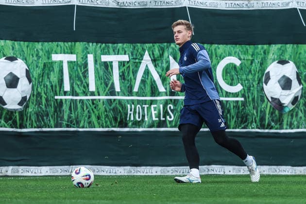 Fussball, 3.Liga Saison 2025 2026 Training MSV Duisburg Trainingslager MSV Duisburg 08.01.2026, Titanic Deluxe Golf Belek Gabriel Sadlek (MSV Duisburg, 38) Belek Titanic Deluxe Golf Belek Türkei