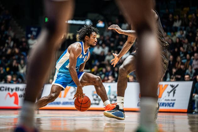 10.01.2026, xhfmx, Basketball easyCredit BBL Bundesliga, Frankfurt Skyliners - NINERS Chemnitz Nahiem Alleyne (Skyliners Frankfurt) (DFL DFB REGULATIONS PROHIBIT ANY USE OF PHOTOGRAPHS as IMAGE SEQUENCES and or QUASI-VIDEO) Frankfurt am Main