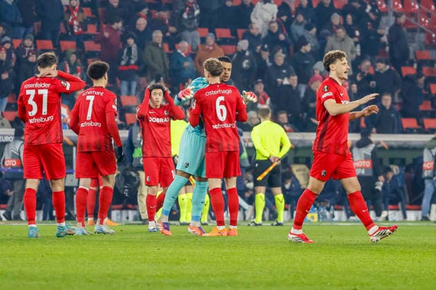SC Freiburg vor Spielbeginn , Deutschland, Fussball, UEFA Europa League, 7. Spieltag, 2025 2026, SC Freiburg vs. Maccabi Tel Aviv, Europa-Park Stadion, Freiburg im Breisgau, 22.01.2026 Freiburg im Breisgau Europa-Park Stadion Deutschland Copyright: xGrantxHubbsx