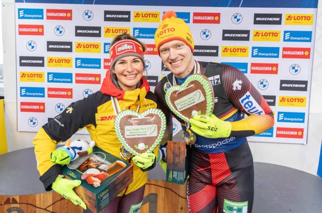 picture: Julia Taubitz (GER), Max Langenhan (GER) 24.01.2026 luge 1. MIXED-Event European Championships, LOTTO Thüringen Ice Arena Oberhof, Germany (GER) Mixed Singles photographer: FIL Michael Kristen
