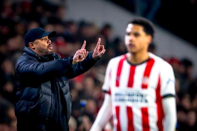 SC Bayern Munchen trainer Vincent Kompany during the match PSV Eindhoven vs FC Bayern Munchen at the Philips stadium for the Champions League - League phase - Matchday 8 season 2025-2026 in EINDHOVEN, Netherlands on 28 01 2026, (Photo by Marcel van Dorst EYE4IMAGES) -