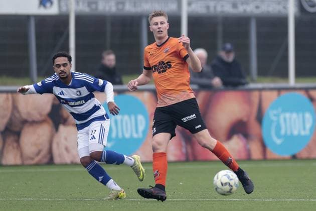 SPAKENBURG, 31-01-2026 , Sportpark de Westmaat, season 2025 2026 Dutch Tweede Divisie Football , Match between Spakenburg and R.K.A.V. Volendam. Picture shows Spakenburg - R.K.A.V. Volendam  x201211724x Copyright:
