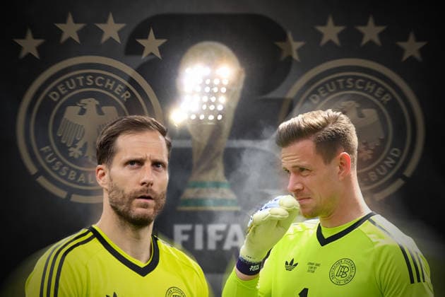 ACHTUNG FOTOMONTAGE! WM 2026: Fans wuenschen sich Oliver BAUMANN (li) im DFB Tor, nachdem Marc Andre TER STEGEN erneut verletzt ausfaellt. ARCHIVFOTO.