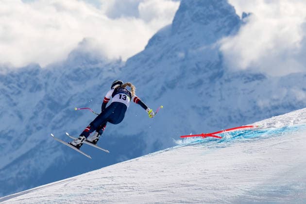 260208 Lindsey Vonn of USA crashes while competing in women s alpine skiing downhill during day 2 of the 2026 Winter Olympics on February 8, 2026 in Cortina. Photo: Joel Marklund BILDBYRAN kod JM JM0784 bbeng alpint alpine skiing Olympic Games, Olympische Spiele, Olympia, OS olympics winter olympics os ol olympiska spel vinter-os olympiske leker milano cortina 2026 milan cortina 2026 milano cortina 2026 olympic games milano cortina 2026 winter olympic games milano cortina-os milano cortina-ol vinter-ol störtlopp downhill dam Copyright: JOELxMARKLUND BB260208JM023