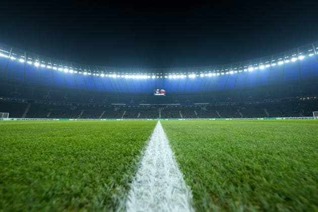 Stadionpanorama, Weitwinkel, Tribünen, Sitzplätze, Stehplätze, Mittellinie, Rasen , Fußball, Viertelfinale, DFB Pokal, 2025 26, Hertha BSC vs. SC Freiburg, 10.02.2026, Olympiastadion Berlin, Berlin, Deutschland DFB REGULATIONS PROHIBIT ANY USE OF PHOTOGRAPHS AS IMAGE SEQUENCES AND OR QUASI-VIDEO. Berlin Olympiastadion Berlin Berlin Deutschland Copyright: xArnexAmbergx