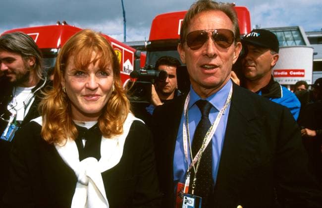 Sarah Ferguson (GBR) with Paddy McNally (IRL) Allsport Management..Formula One World Championship, WM, Weltmeisterschaft Rd9, British Grand Prix, Silverstone, England, 13 July 1997. Copyright: xSuttonxMotorsportsx