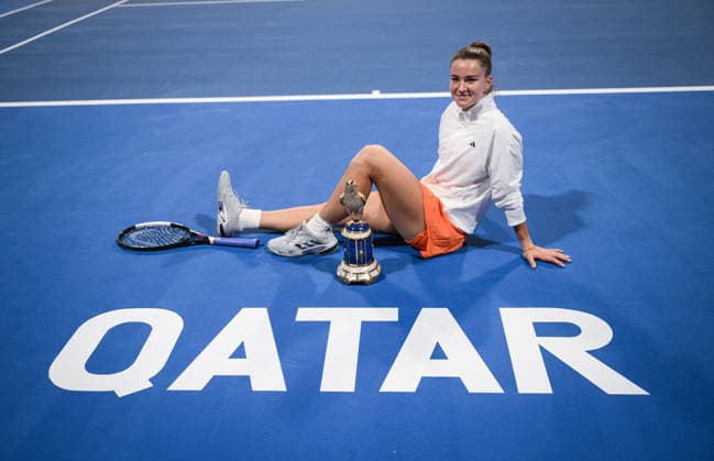 Qatar TotalEnergies Open 2026 Final, victory ceremony, winner Karolina Muchova (CZE) Karolina Muchova (CZE)
