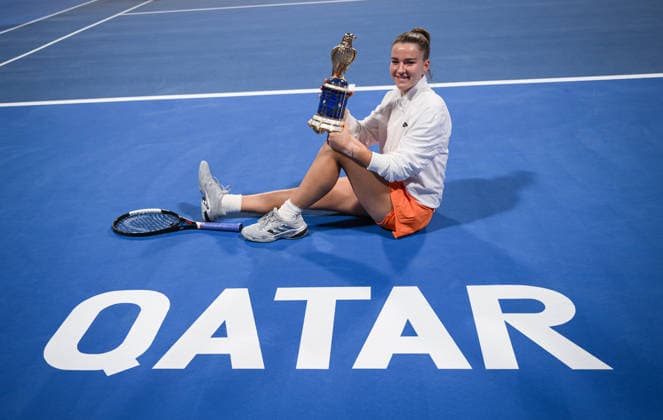 Qatar TotalEnergies Open 2026 Final, victory ceremony, winner Karolina Muchova (CZE) Karolina Muchova (CZE)