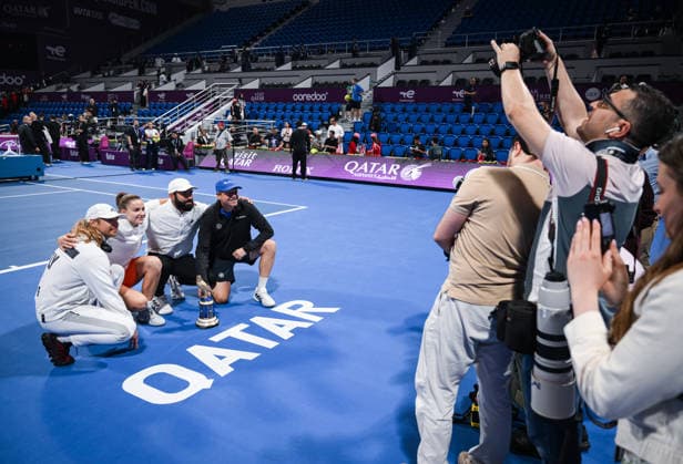 Qatar TotalEnergies Open 2026 Final, victory ceremony, winner Karolina Muchova (CZE) Karolina Muchova (CZE)