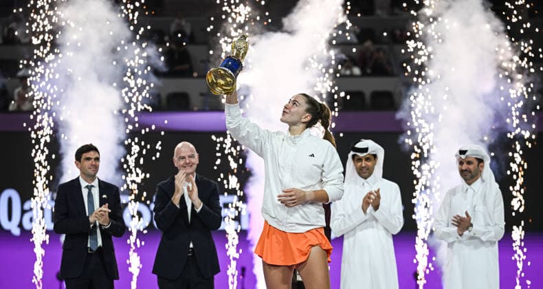Qatar TotalEnergies Open 2026 Final, victory ceremony, winner Karolina Muchova (CZE) Karolina Muchova (CZE)