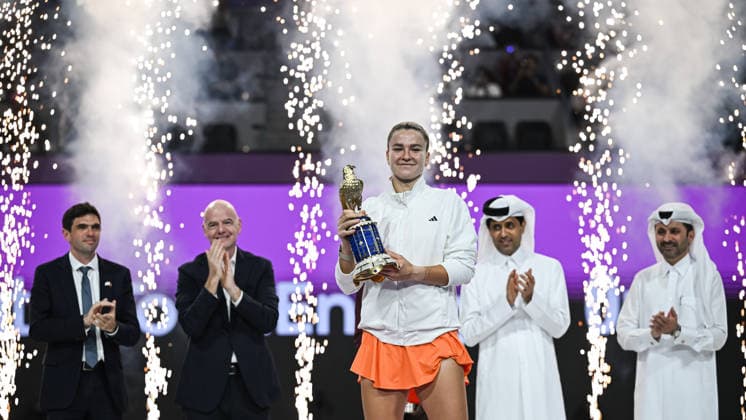 Qatar TotalEnergies Open 2026 Final, victory ceremony, winner Karolina Muchova (CZE) Karolina Muchova (CZE)