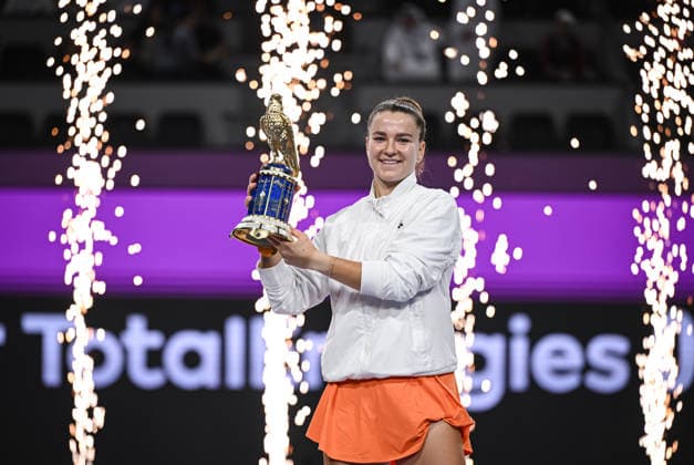 Qatar TotalEnergies Open 2026 Final, victory ceremony, winner Karolina Muchova (CZE) Karolina Muchova (CZE)