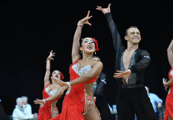 GER; Tanzen, 1. Bundesliga der Lateinformationen 14.02.2026, GER; Tanzen, 1. Bundesliga der Lateinformationen, im Bild Team Gruen-Gold-Club Bremen A mit Last Dance