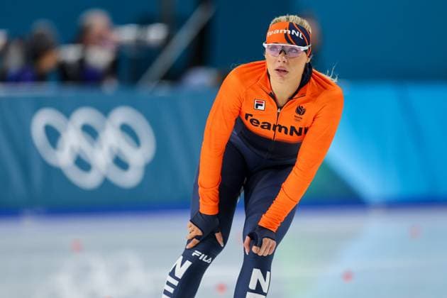 Jutta Leerdam (NED) am 15.02.2026 im 500m Eisschnelllauf der Damen bei den Olympischen Winterspielen Mailand (Milano Cortina) in Mailand, Italien. Mailand Milano Speed skating, Eisschnelllauf Stadium Lombardei Italien