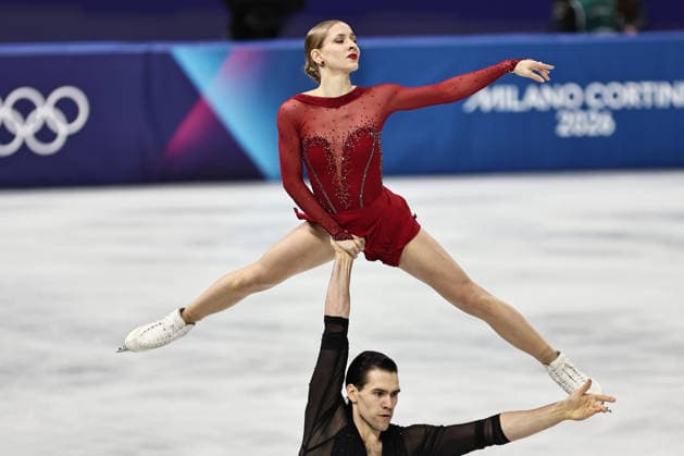 Minerva Fabienne Hase and Nikita Volodin, GER, during pairs short progam at 2026 Figure skating, Eiskunstlauf Olympic Games, Olympische Spiele, Olympia, OS in Milan; 15 02 2026 -
