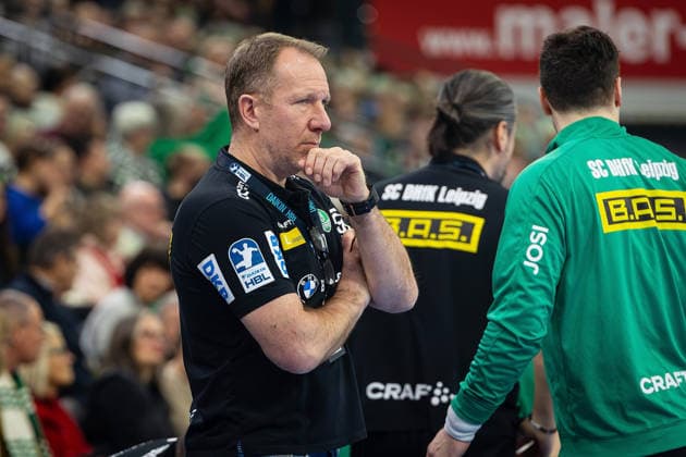 20.02.2026, xovx, Handball Daikin Handball Bundesliga, HSG Wetzlar - SC DHfK Leipzig Trainer Frank Carstens (SC DHfK Leipzig) Wetzlar Buderus-Arena Hessen Deutschland (DE)