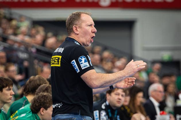 20.02.2026, xovx, Handball Daikin Handball Bundesliga, HSG Wetzlar - SC DHfK Leipzig Trainer Frank Carstens (SC DHfK Leipzig) Wetzlar Buderus-Arena Hessen Deutschland (DE)