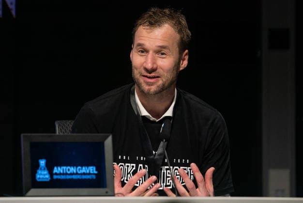 22.2.2026, Basketball, Herren, BMW Top Four 2026, Final Four, Finale, Alba Berlin - BMA 365 Bamberg Baskets, Trainer Anton Gavel (Bamberg Baskets) bei der Pressekonferenz nach dem Pokalfinale. München SAP Garden Bayern Deutschland