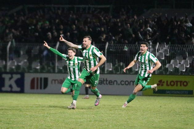04.03.2026 Fußball Herren 2025 2026 Regionalliga Nordost 20. Spieltag BSG Chemie Leipzig - Chemnitzer FC Alfred-Kunze-Sportpark Leipzig Torjubel Chemie Leipzig nach dem späten 2:1. Leipzig Sachsen Deutschland